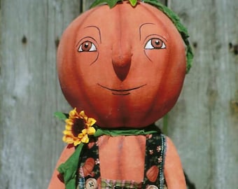 Gourdon a Primitive Pumpkin Man