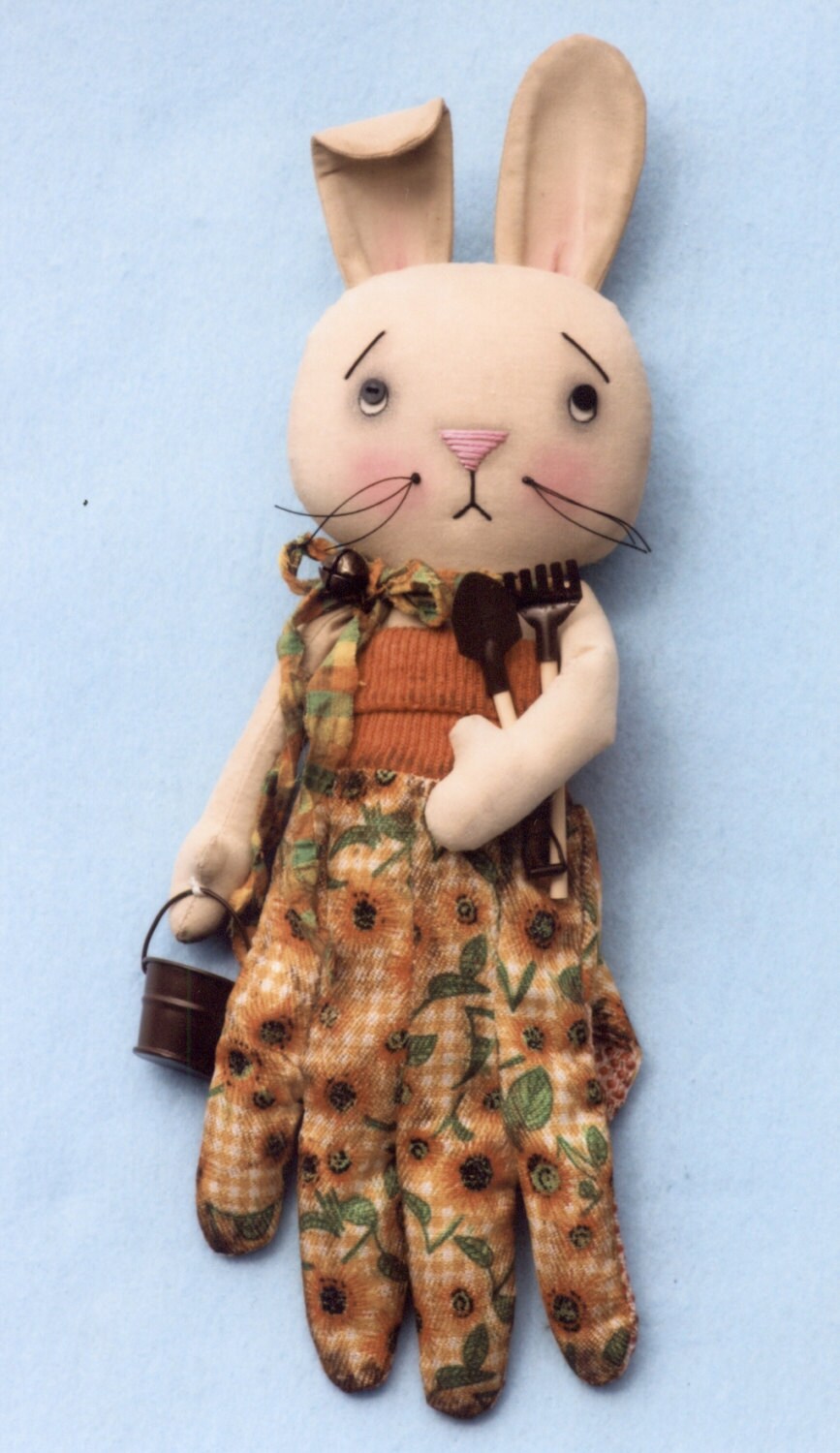 A Primitive PATTERN Garden Glove Bunnies Etsy
