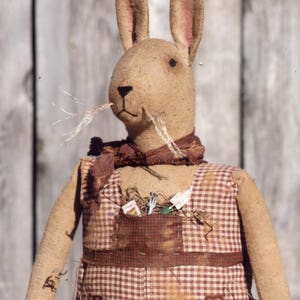 Primitive PATTERN Folk Art Bunny Rabbits image 9