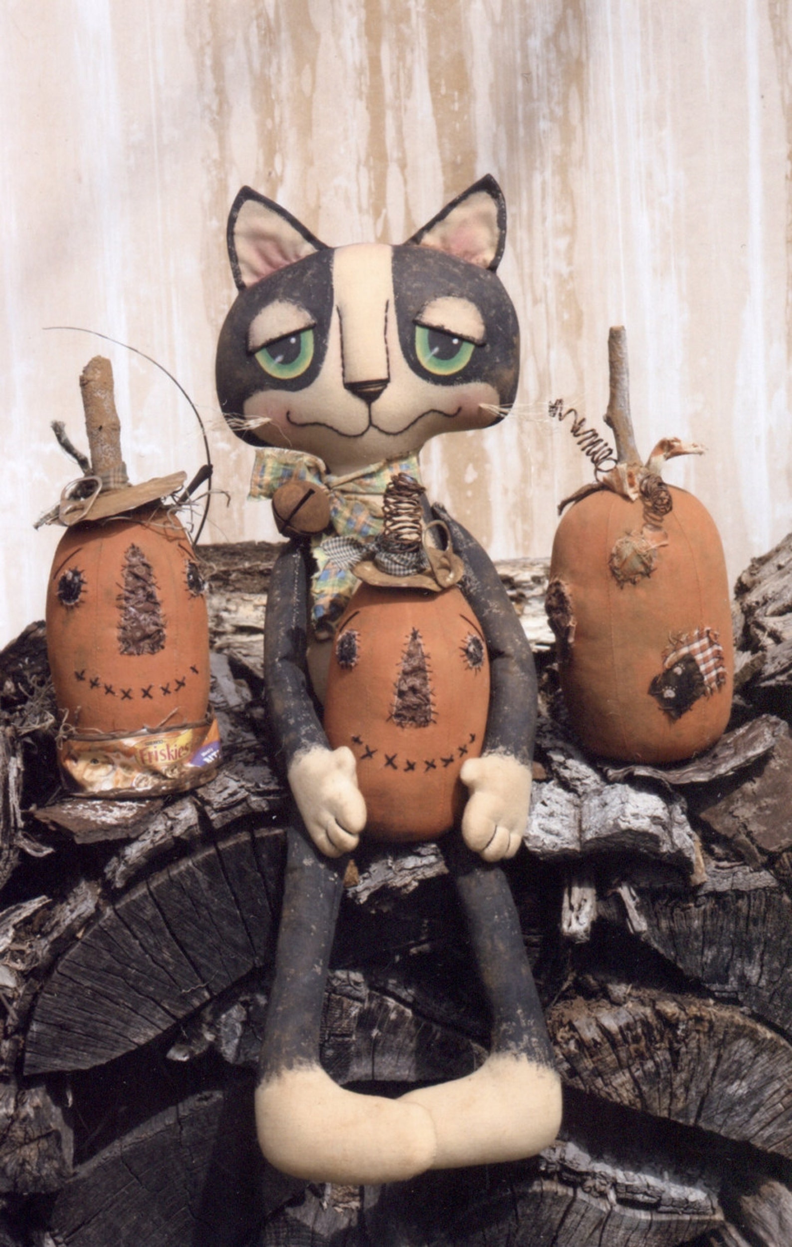 Primitive PATTERN Alley Cat and His Junkyard Jacks Etsy
