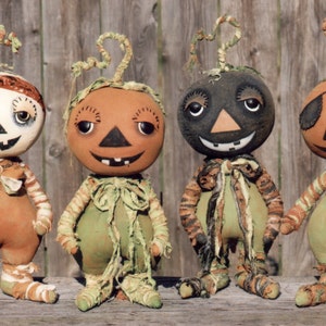 Primitief PATROON Creepy Petey and the Rag Tag Pumpkin Gang