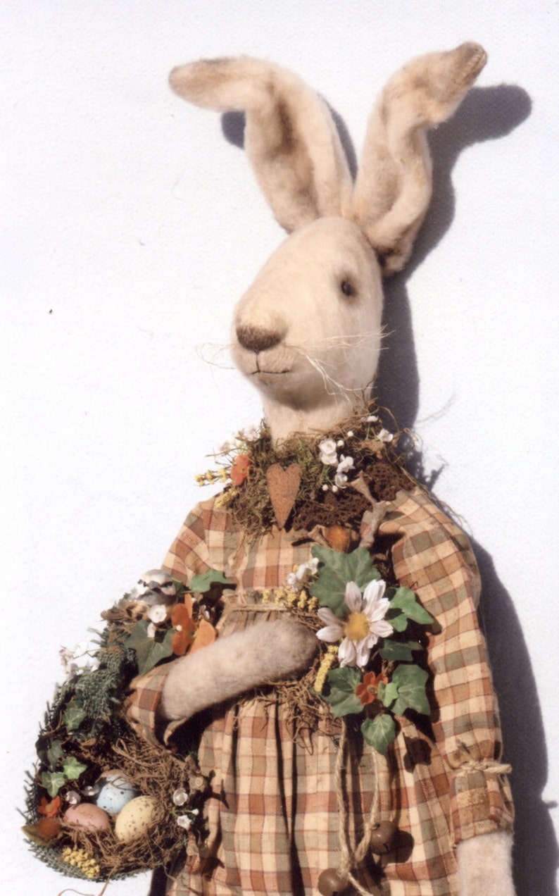 Primitive E-PATTERN Prim Bunnies Welcome Spring image 3