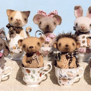 Primitive PATTERN Little Critter Cups & Standing Critters