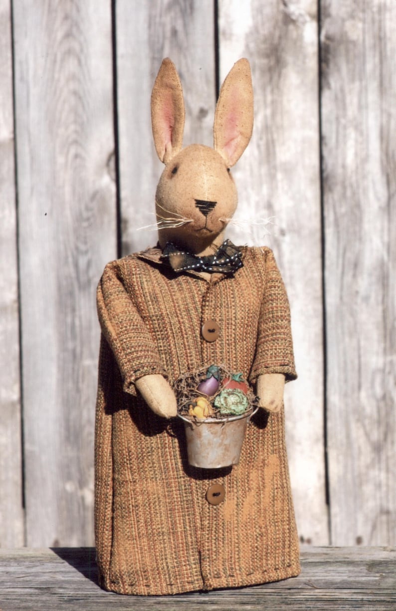 Primitive PATTERN Folk Art Bunny Rabbits Etsy Canada