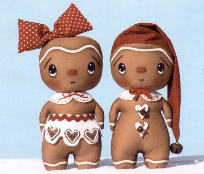 Primitive PATTERN Gingerbread Buddies - Etsy Canada