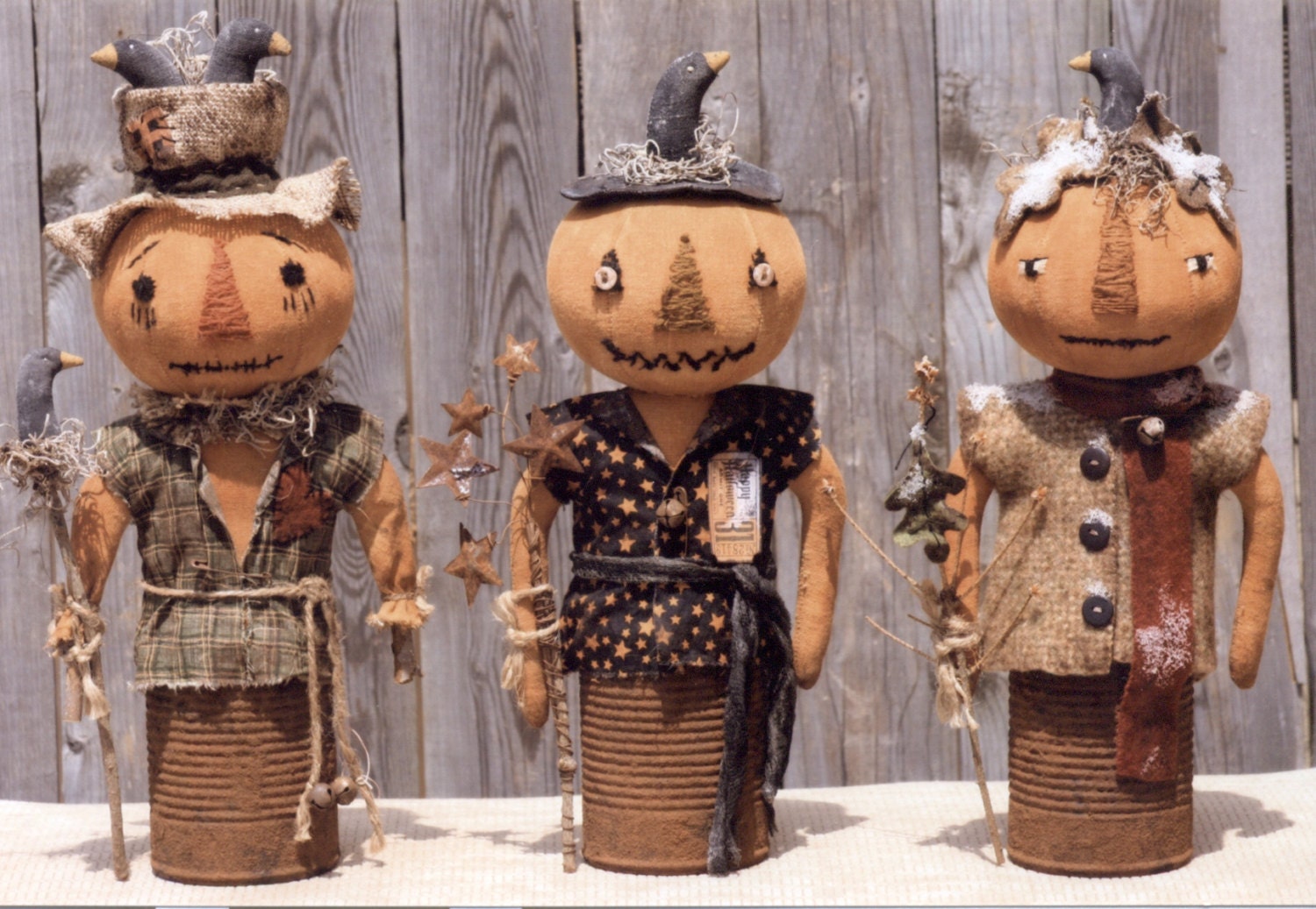 Primitive PATTERN Prim Canned Pumpkin Men
