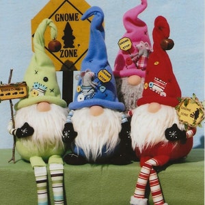Primitive Pattern Roly Poly Sitting Gnomes