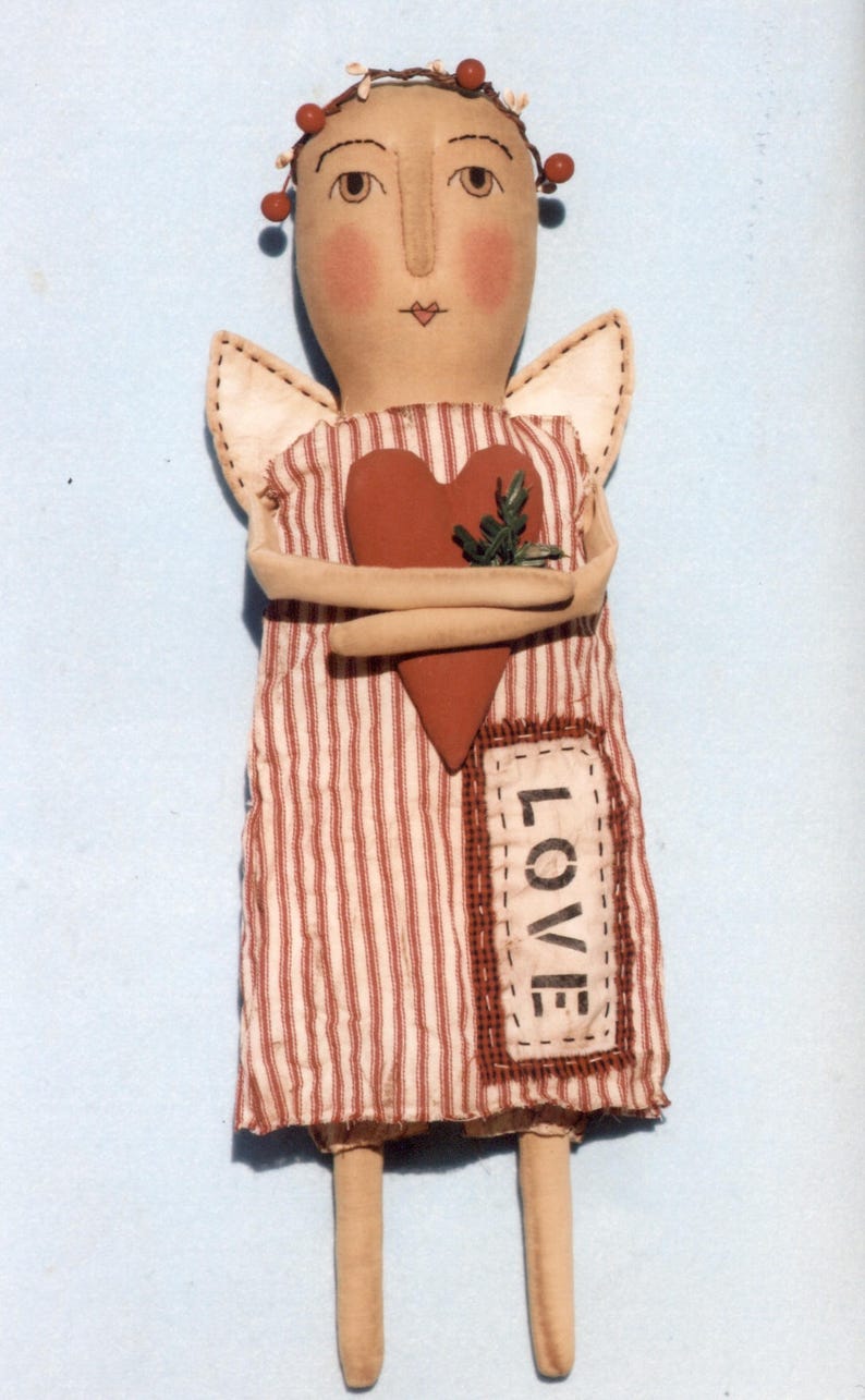 Primitive PATTERN Prim Angels Faith Love Hope image 3