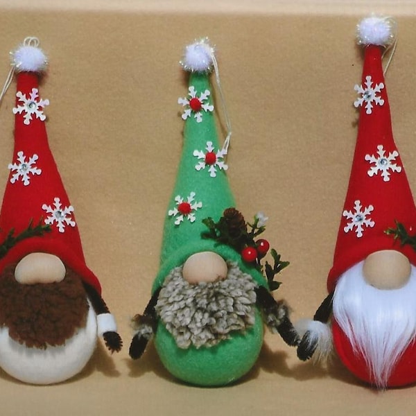 Primitive Pattern Gnome Ornaments