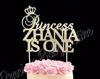 First Birthday Cake Topper, Princess Cake Topper