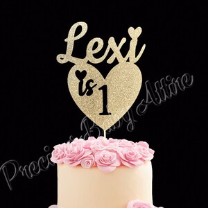Personalized 21st Birthday Cake Topper, Glitter Cake Topper