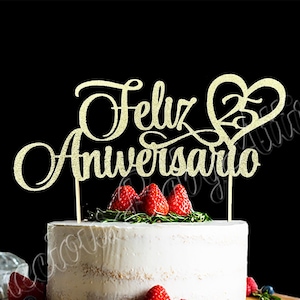 Feliz Aniverario-taarttopper, Spaanse taarttopper
