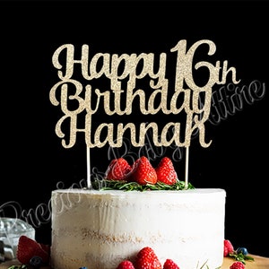 Custom 16th Birthday Cake Topper, custom Birthday Cake Topper