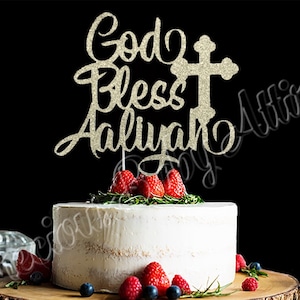 God Bless taarttopper, aangepaste God Bless taarttopper
