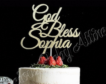 God Bless Cake Topper, Religios Cake topper