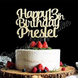 13. Geburtstag Cake Topper, Tortenstecker Benutzerdefinierte Geburtstag Tortenstecker
