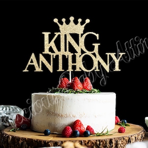King Cake Topper, Custom Birthday Cake Topper