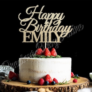 Happy Birthday Cake Topper,  Custom Birthday Cake Topper