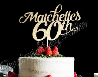 Decoración para tarta de 60 cumpleaños fabuloso.