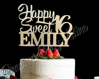Sweet 16 Birthday Cake Topper , 16th Birthday Cake Topper