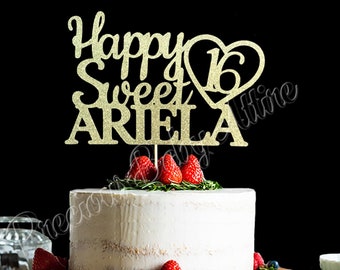 Sweet 16 Birthday Cake Topper , 16th Birthday Cake Topper