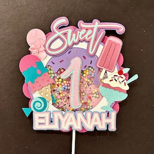 Ice Cream Cake Topper, Sweet One Cake Topper