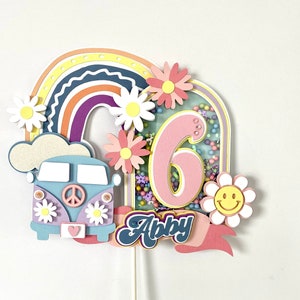 Groovy Cake Topper, Retro Cake Topper
