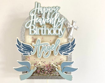 Happy Heavenly Birthday Cake Topper