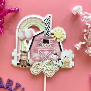 Farm Cake Topper, Farm Theme Birthday