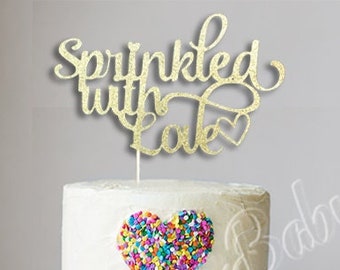 Sprinkled With Love Cake Toper, Baby Shower Cake Topper