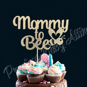 Mommy To Bee Cake Topper, Baby Shower Cake Topper