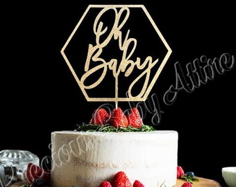 Oh Baby Cake Topper, Oh Baby Shower Cake Topper