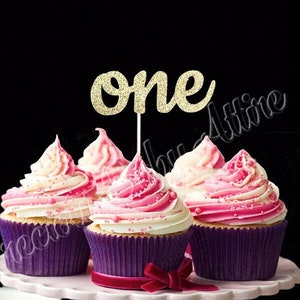 One cupcake Toppers Set of 12 ,Add any number to order