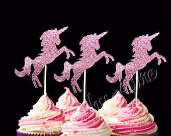 Unicorn Cupcake Toppers Set of 12