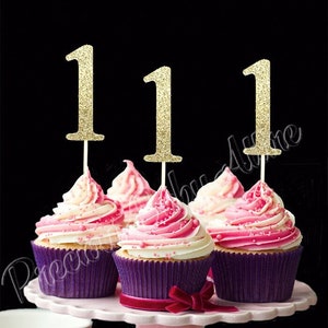 Number Cupcake Toppers Set of 12, Add any number to order