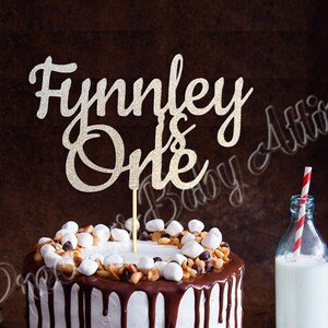 First Birthday Cake Topper, Custom First Birthday Glitter Cake Topper