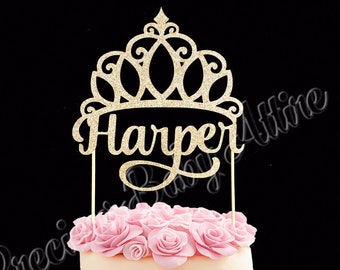 First Birthday Cake Topper, Princess Cake Topper