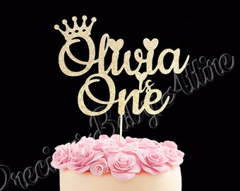 First Birthday Cake Topper, Princess Cake Topper
