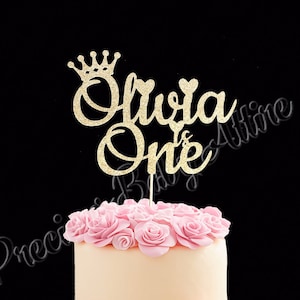 Decoración para tarta de primer cumpleaños, decoración para tarta de princesa