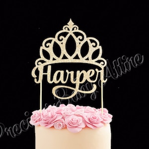 Decoración para tarta de primer cumpleaños, decoración para tarta de princesa