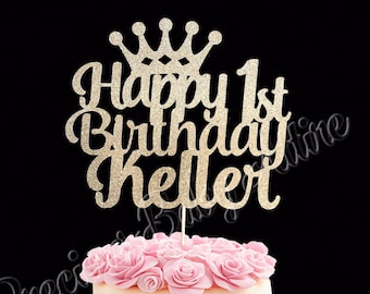 First Birthday Cake Topper, Princess Cake Topper