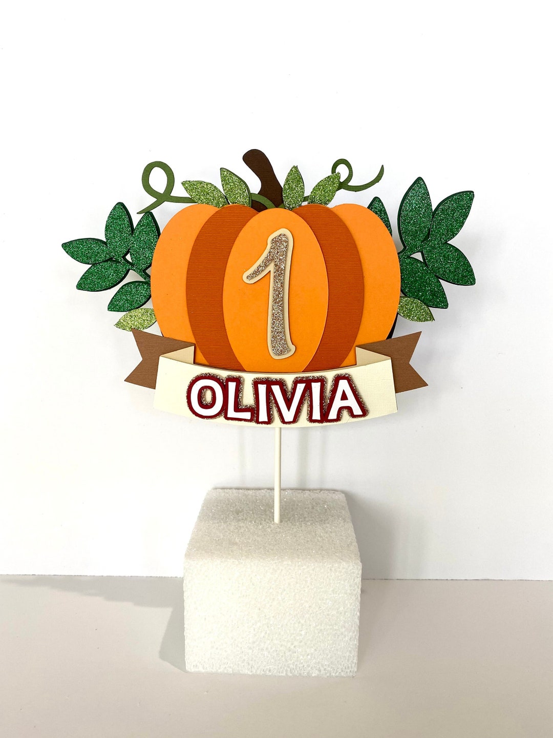 fall-cake-topper-pumpkin-theme-birthday-cake-topper-etsy