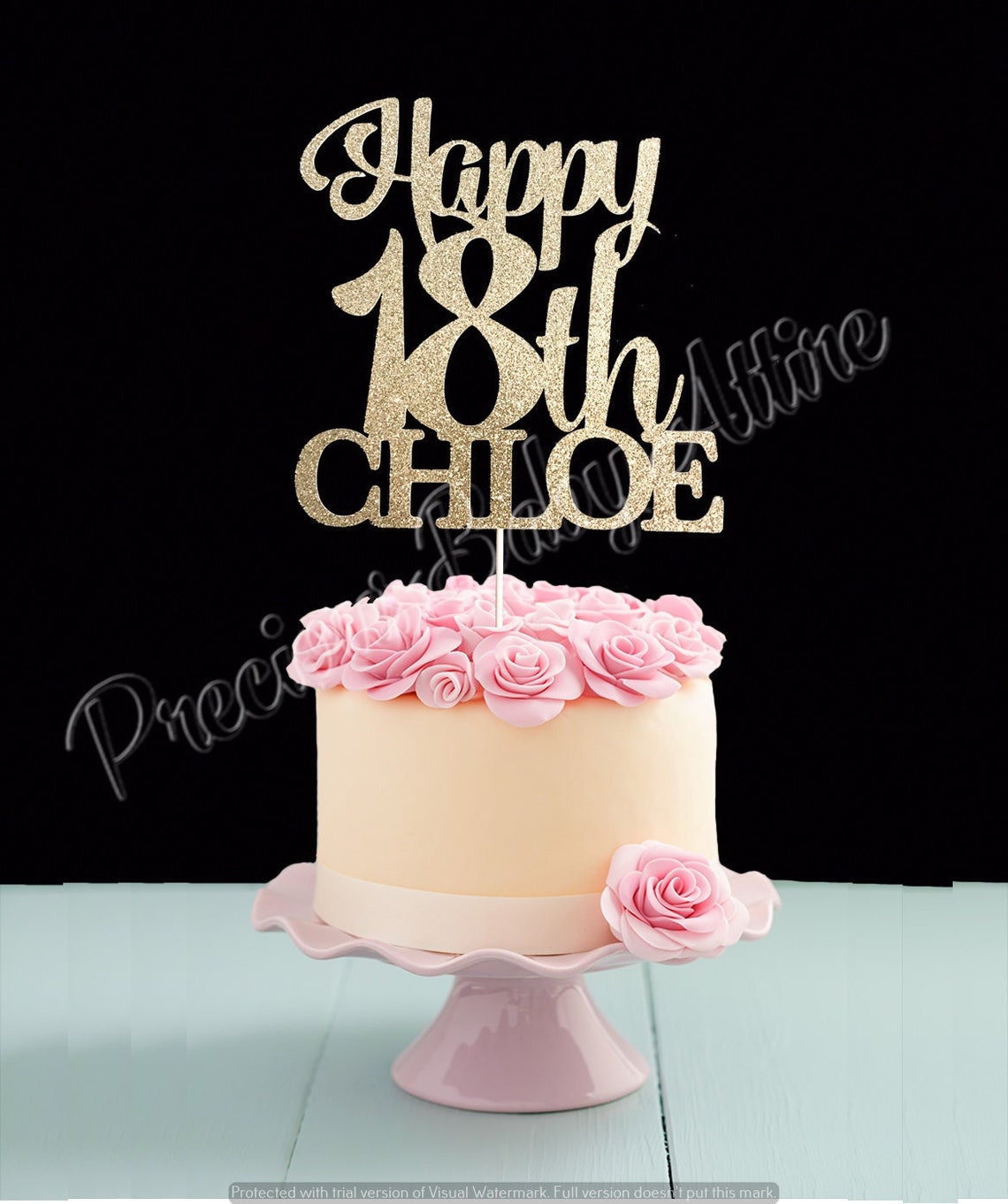 18th Birthday Cake Topper, Custom 18th Birthday Cake Topper - Etsy