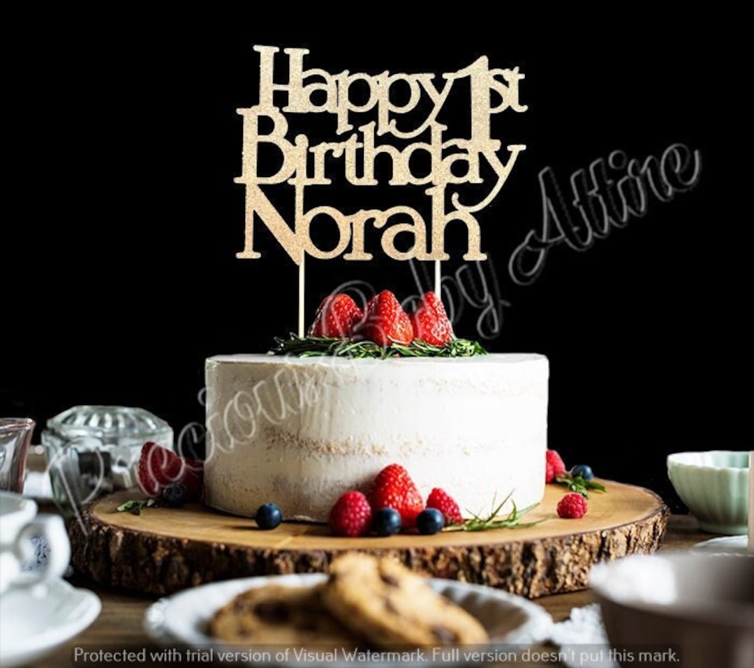 Happy Birthday Cake Topper, Custom Birthday Cake Topper - Etsy