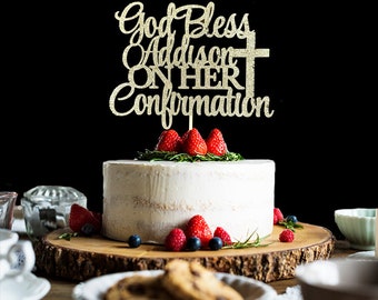 Décoration de gâteau de confirmation, décoration de gâteau religieuse