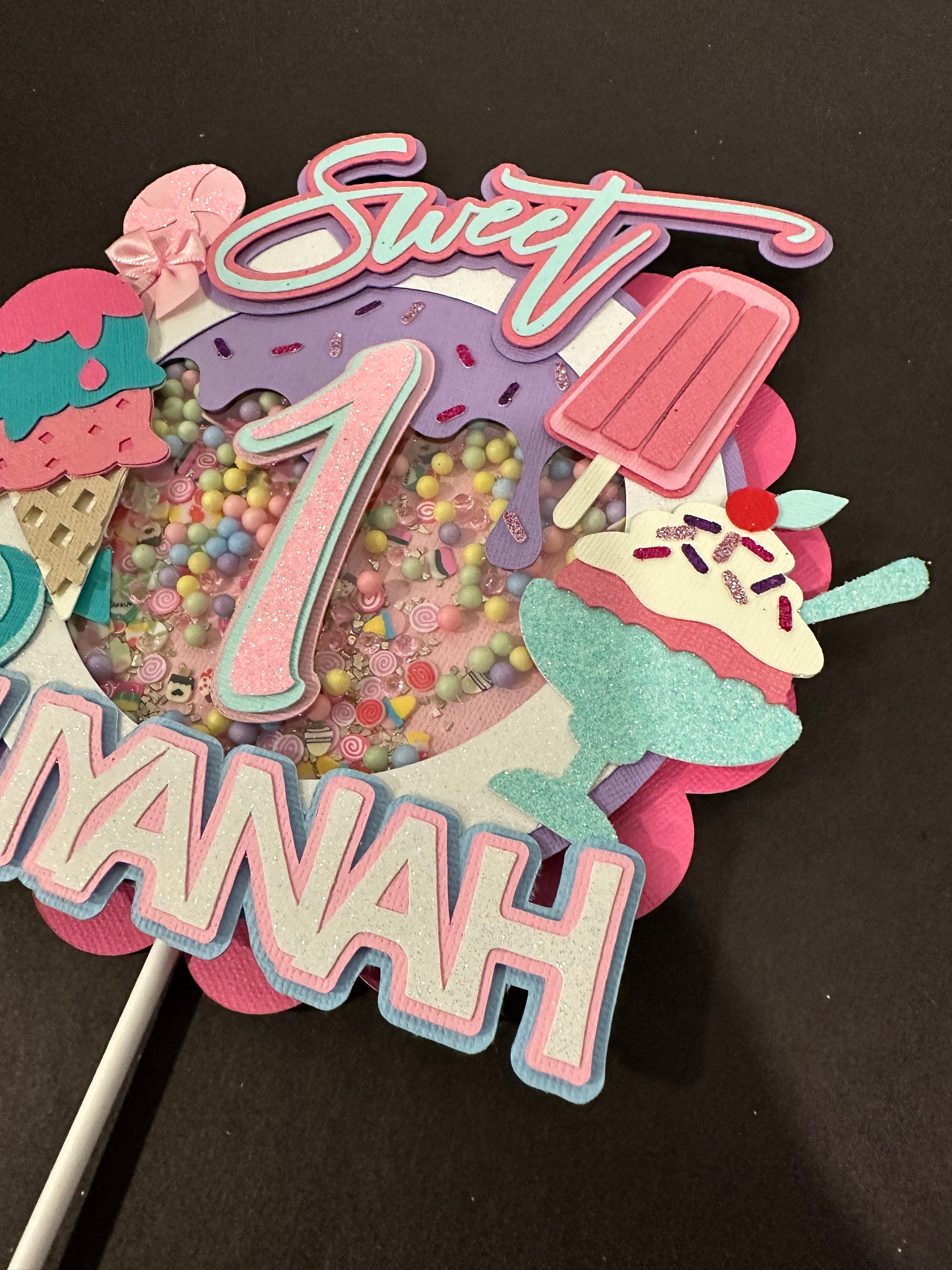 Ice Cream Cake Topper