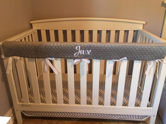 Crib Rail Cover Embroidered Crib Rail Cover Create Your Etsy