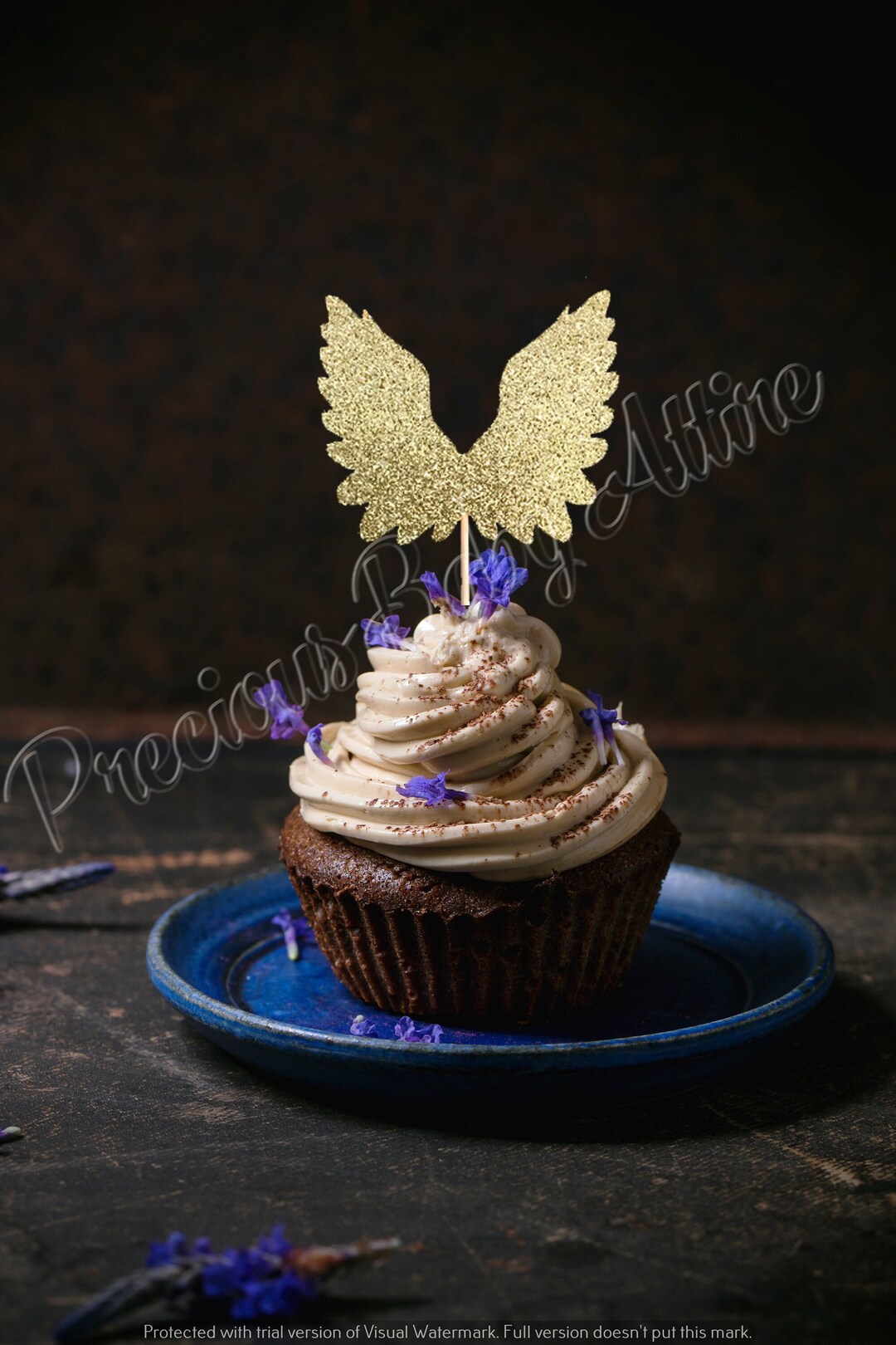 Angel Wings Cupcake Topper Set of 12 Etsy