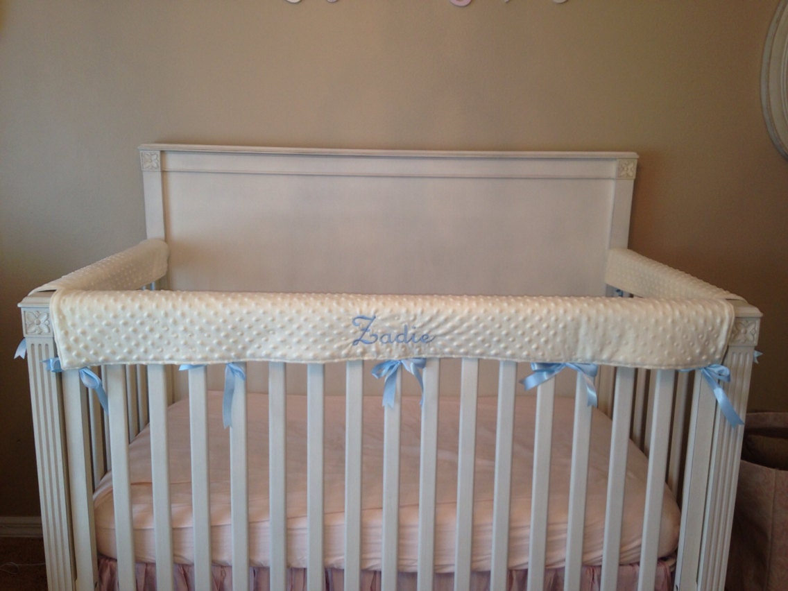 Embroidered Crib Rail Cover/ Crib Rail Pad/ Set of 3 Create Etsy