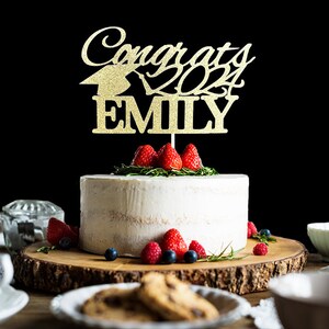 Graduation Cake Topper, Personalized Graduation Cake Topper